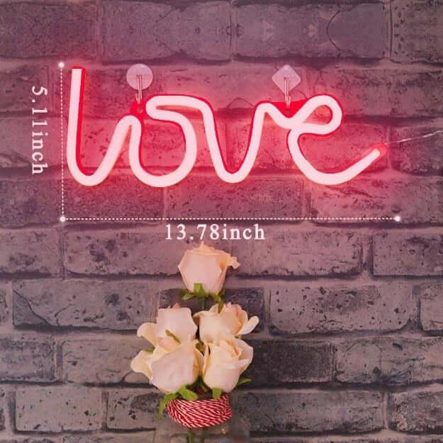 Love Neon Sign Light | Battery & USB Operated