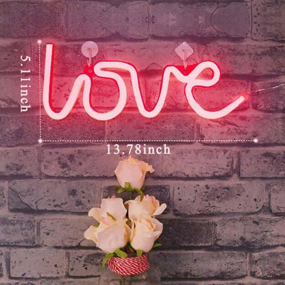 Love Neon Sign Light | Battery & USB Operated