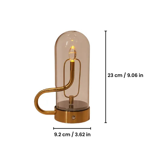 Lumina Magnetic Swinging Flame Glass Shade Candle Lamp