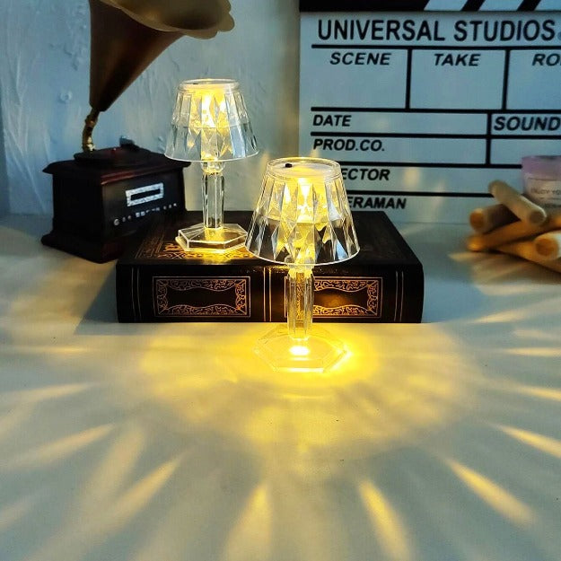 Mini Crystal Table Lamp with Reflection Light