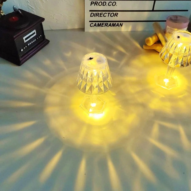 Mini Crystal Table Lamp with Reflection Light