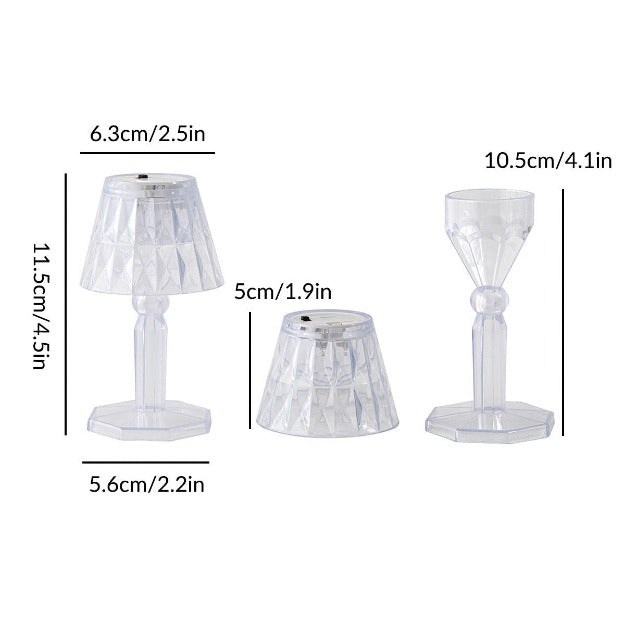 Mini Crystal Table Lamp with Reflection Light