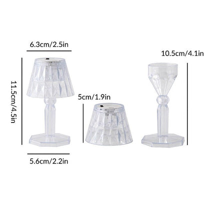 Mini Crystal Table Lamp with Reflection Light