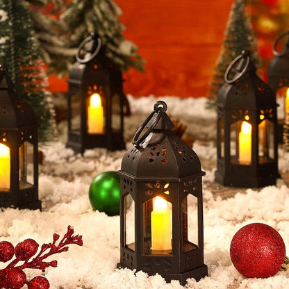 Mini Moroccan Decorative Lantern with LED Candle | Pack of 3