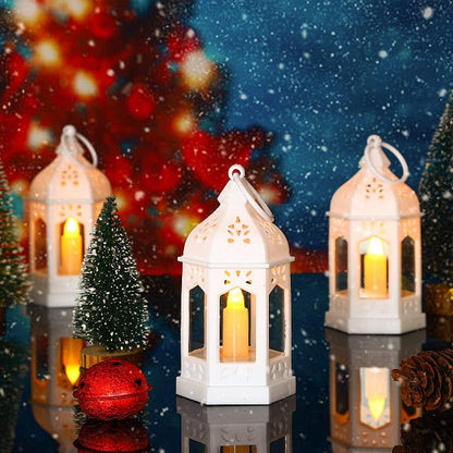 Mini Moroccan Decorative Lantern with LED Candle | Pack of 3