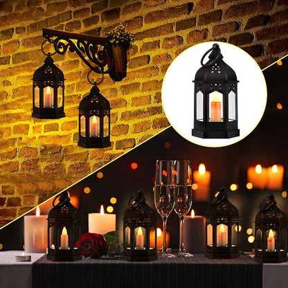 Mini Moroccan Decorative Lantern with LED Candle | Pack of 3