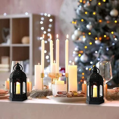 Mini Moroccan Decorative Lantern with LED Candle | Pack of 3