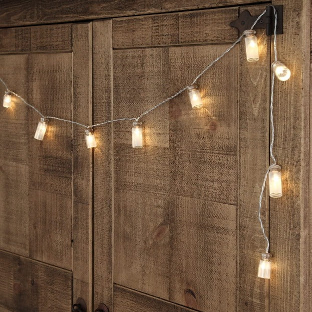Mini Glass Jar String Lights - Warm White LED