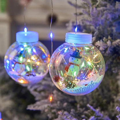 Snowman Wish Ball Curtain Lights | 10 Wish Balls | Multi LED