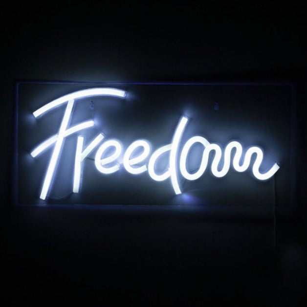 Freedom Neon Sign Light Wall Hanging | USB Operated