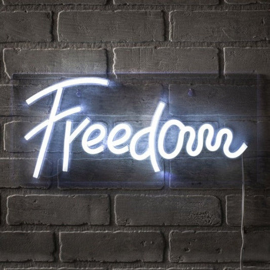 Freedom Neon Sign Light Wall Hanging | USB Operated