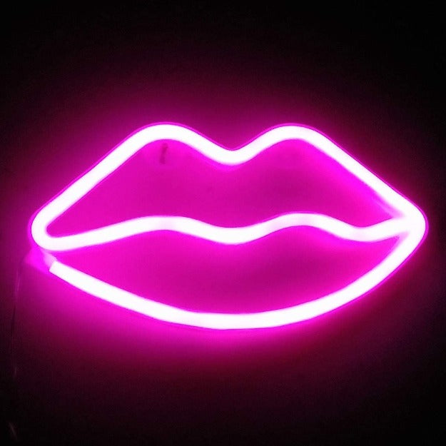 Lip Neon Sign Light | Battery & USB Operated