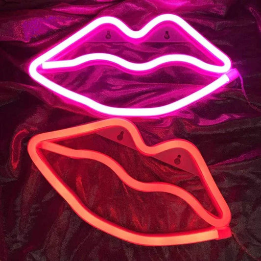Lip Neon Sign Light | Battery & USB Operated