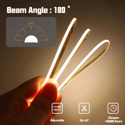 3mm COB Dotless LED Strip Lights - Natural White - 5m - 384 LEDs per meter 24v