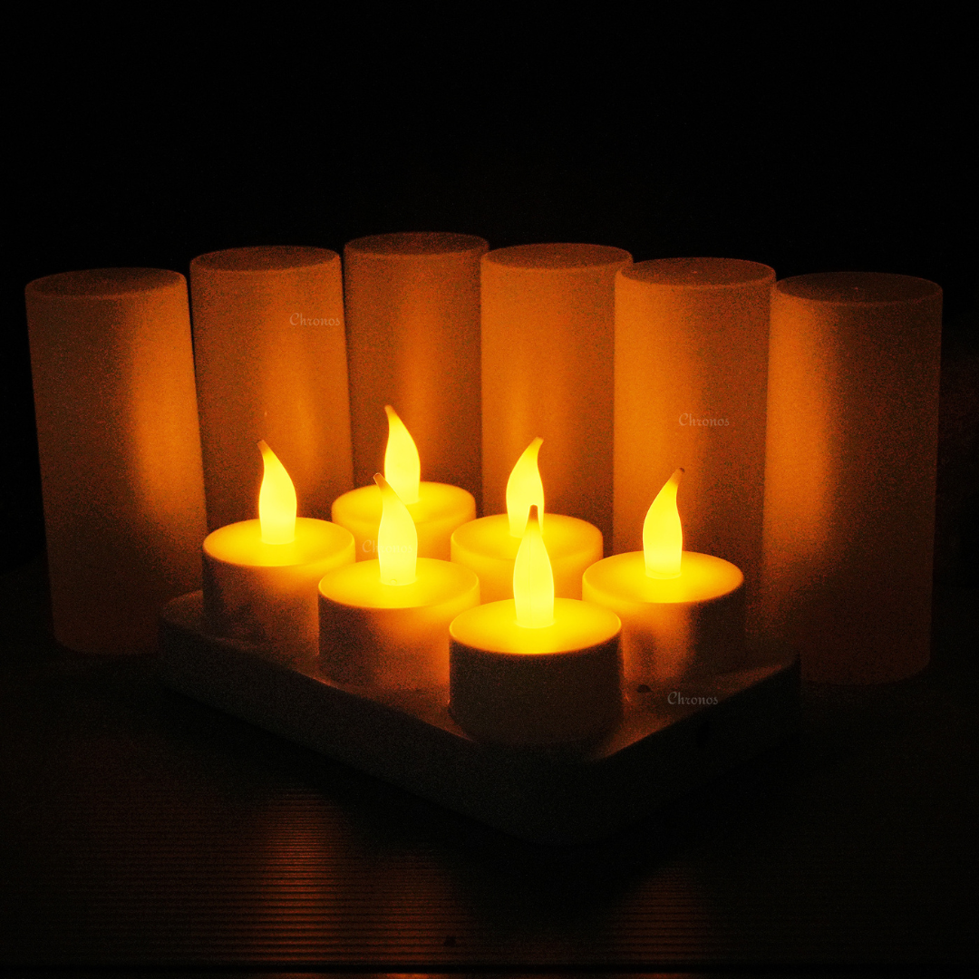 Rechargeable Tea Light LED Candles | Pack of 6 | Pack of 12