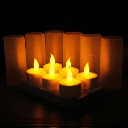 Rechargeable Tea Light LED Candles | Pack of 6 | Pack of 12