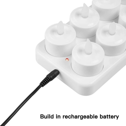 Rechargeable Tea Light LED Candles | Pack of 6 | Pack of 12