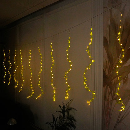 Leaves Garland Curtain Lights | Warm White | Diwali Decoration