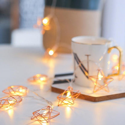 Star String Lights - Rose Gold