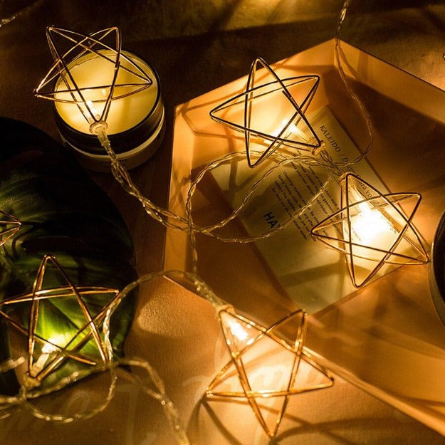 Star String Lights - Rose Gold