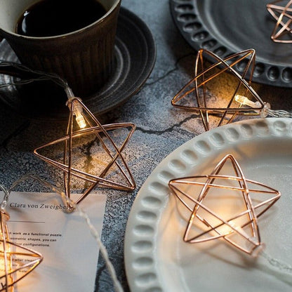 Star String Lights - Rose Gold