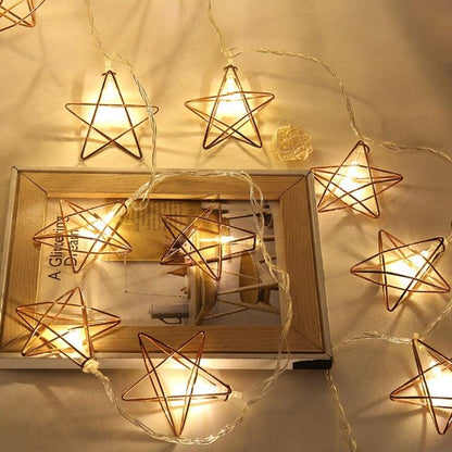 Star String Lights - Rose Gold
