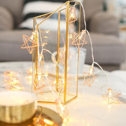 Star String Lights - Rose Gold