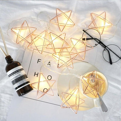 Star String Lights - Rose Gold
