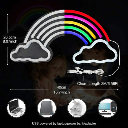 Rainbow Neon Sign Light Wall Hanging | USB Operated