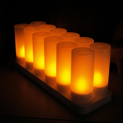 Rechargeable Tea Light LED Candles | Pack of 6 | Pack of 12