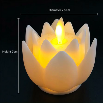 LED Tea Light Lotus Candles (Pack of 6)