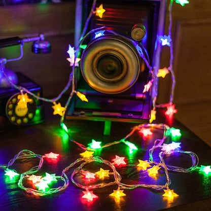 Star String Lights - 3AA Battery + USB Operated | Multi LED