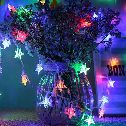 Star String Lights - 3AA Battery + USB Operated | Multi LED