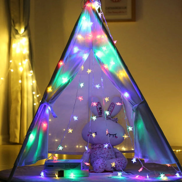 Star String Lights - 3AA Battery + USB Operated | Multi LED