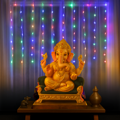Star Curtain String Lights | 8 Modes | Plug & Play