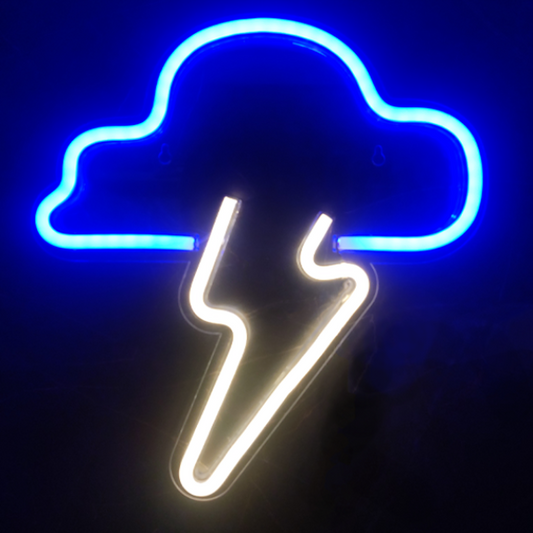 Thunder Cloud Neon Sign Light Wall Hanging | USB Operated