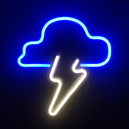 Thunder Cloud Neon Sign Light Wall Hanging | USB Operated