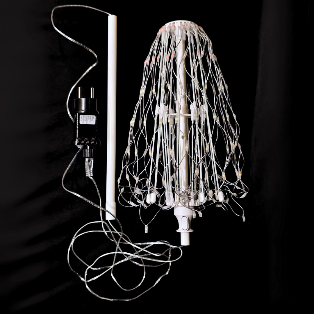 LED Decorative Light Umbrella – Rainbow & Warm White Illumination | 8 Lighting Modes | IP44 Weatherproof