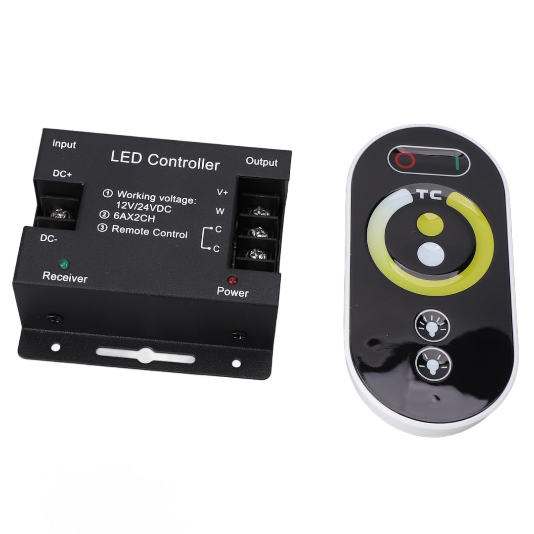 CCT Tunable LED Controller Dimmer | RF Touch Remote | 12V/24V