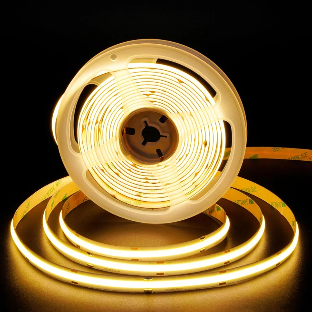 8mm COB Dotless LED Strip Lights - Warm White - 320 LEDs per meter