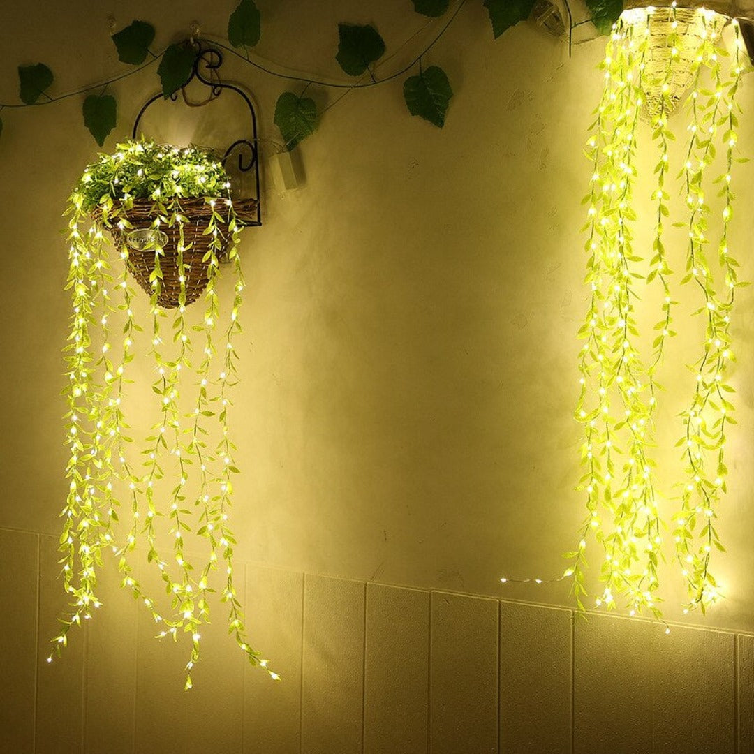 Leaves Garland Curtain Lights | Warm White | Diwali Decoration