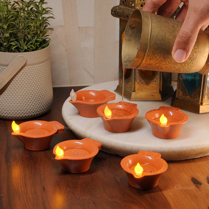 LED Brown Diya with Water Sensor