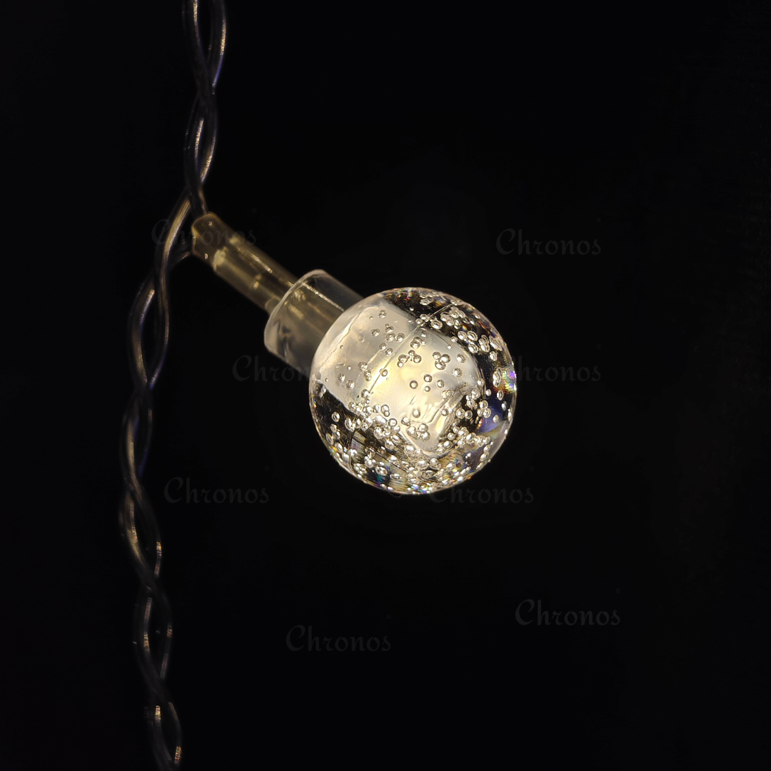Bubble Curtain Lights – Warm White | 8 Modes | Plug & Play