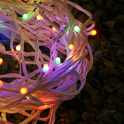 White Wire LED Series String Lights | 5mm Multi LED