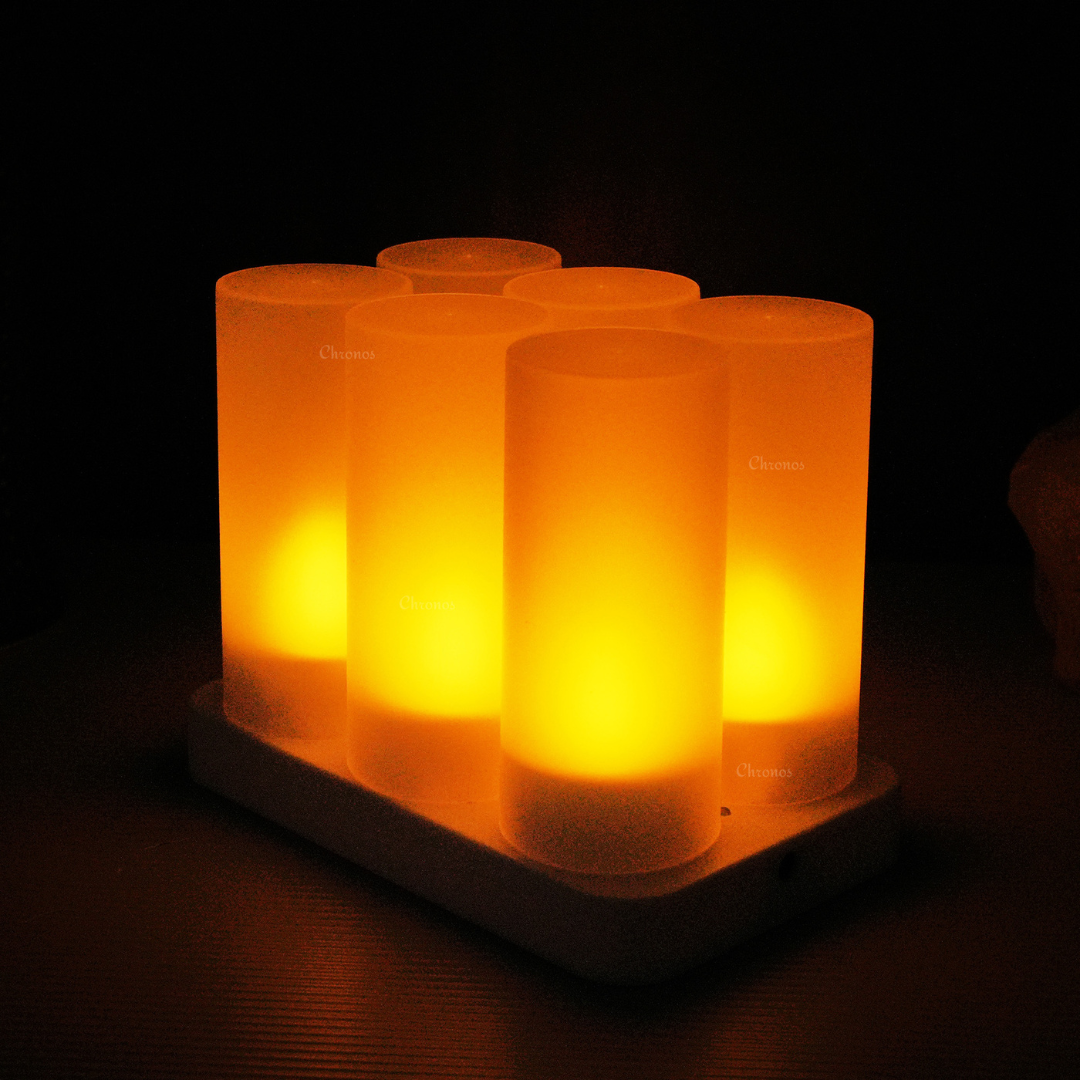 Rechargeable Tea Light LED Candles | Pack of 6 | Pack of 12